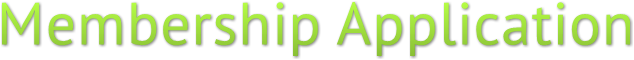 Membership Application Membership Application